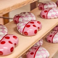 Pink Dotty Heart Ceramic Decor