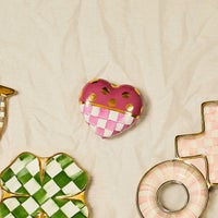 Pink Dotty Heart Ceramic Decor