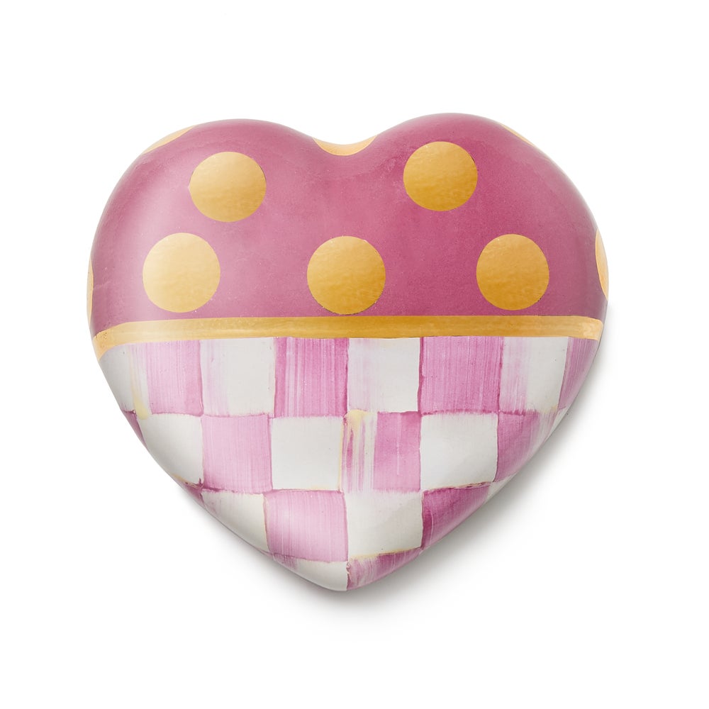 Pink Dotty Heart Ceramic Decor mackenzie-childs Panama imagen 1