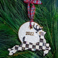 Courtly Check Stag Ornament