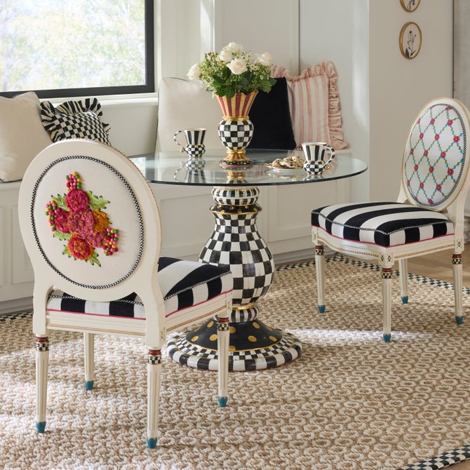 Courtly Check Ceramic Pedestal Table Base image number 1