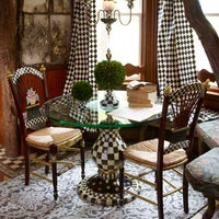 Courtly Check Ceramic Pedestal Table Base
