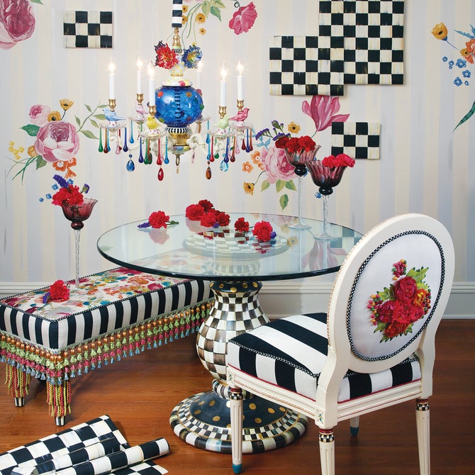 Courtly Check Ceramic Pedestal Table Base image number 2