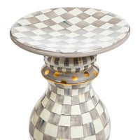 Sterling Check Ceramic Pedestal Table Base