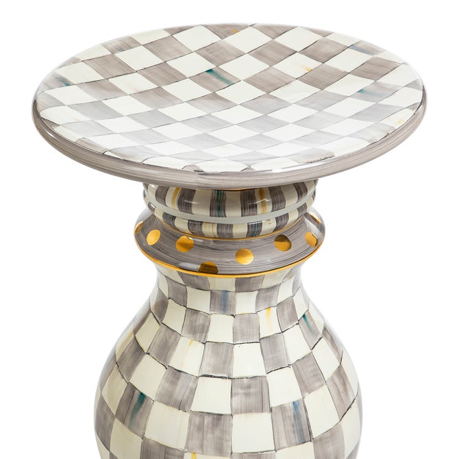 Sterling Check Ceramic Pedestal Table Base image number 2