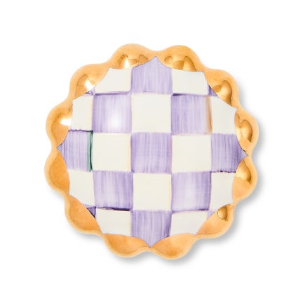 Violet Check Round Knob