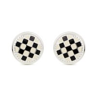 Check Silver Plated Knobs, Set of 2