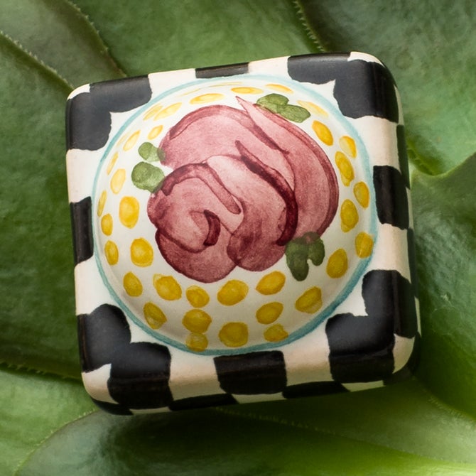 Rose Petit Four Square Knob image number 1