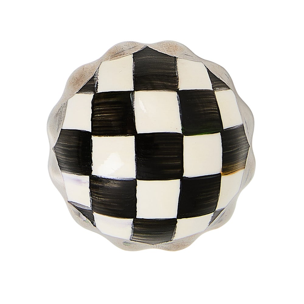 Courtly Check Petit Four Platinum Round Knob mackenzie-childs Panama imagen 1