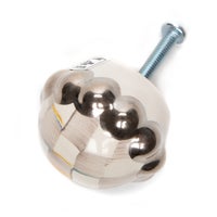 Sterling Check Petit Four Round Knob