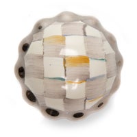 Sterling Check Petit Four Round Knob