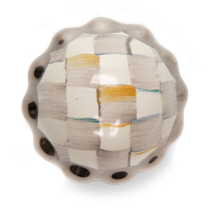 Sterling Check Petit Four Round Knob image number 0