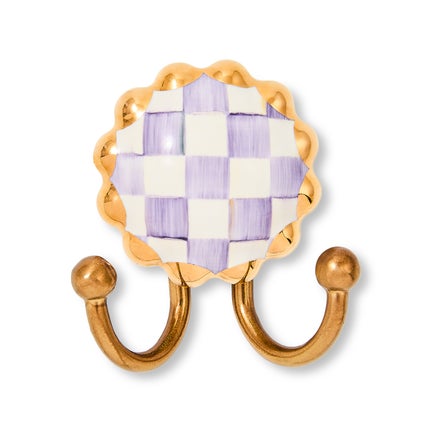 Violet Check Wall Hook