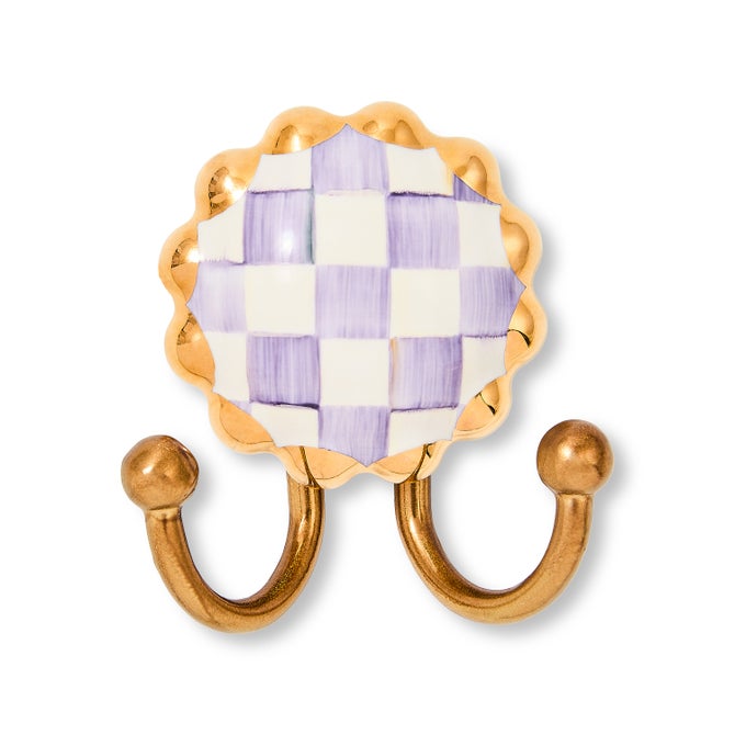 Violet Check Wall Hook image number 0
