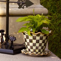 Courtly Check 8" Ceramic Garden Pot