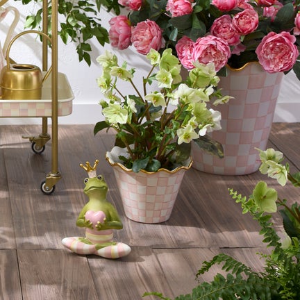 Rosy Check 8" Ceramic Garden Pot
