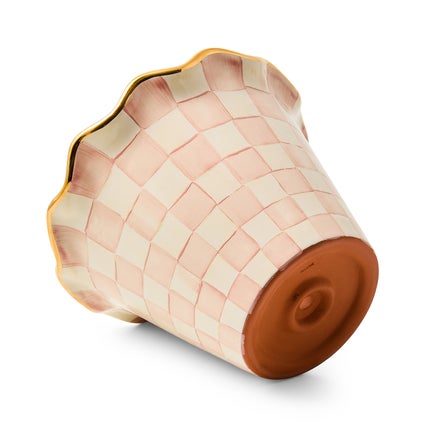 Rosy Check 8" Ceramic Garden Pot