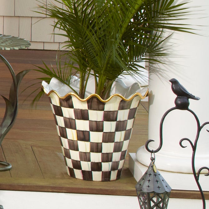 Courtly Check Ceramic Jumbo Garden Pot image number 9