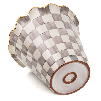 Sterling Check Ceramic Jumbo Garden Pot