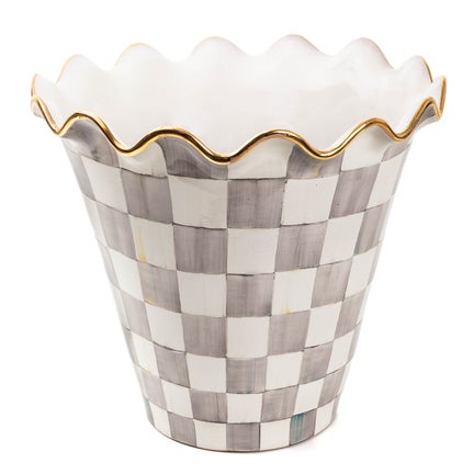 Sterling Check Ceramic Jumbo Garden Pot