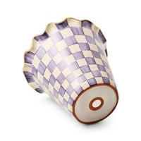 Violet Check Ceramic Jumbo Garden Pot