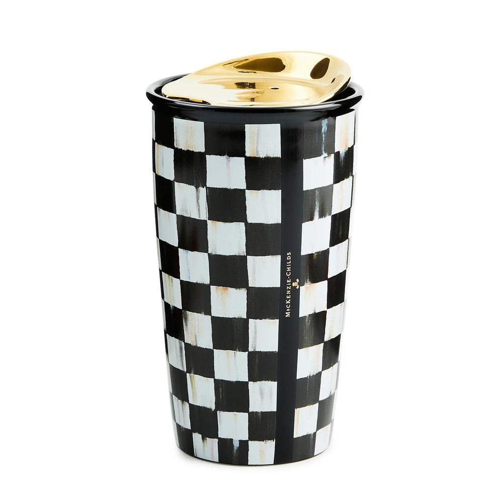 Ceramic Travel Cup - Courtly Check mackenzie-childs Panama imagen 1