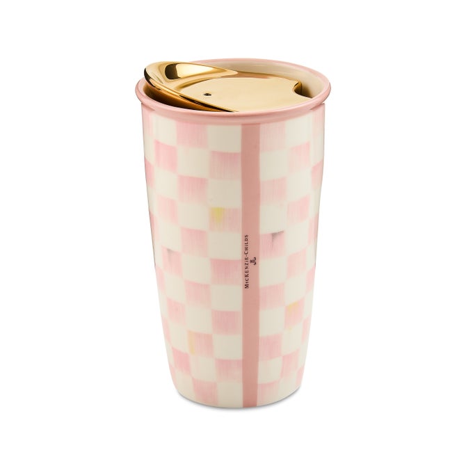 Rosy Check Ceramic Travel Cup image number 0