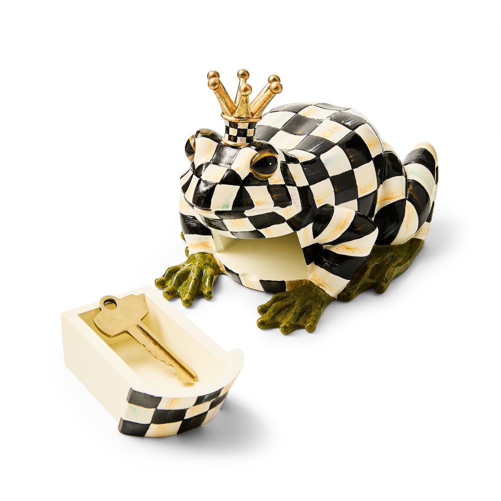 Courtly Check Frog Hide-A-Key mackenzie-childs Panama imagen 1