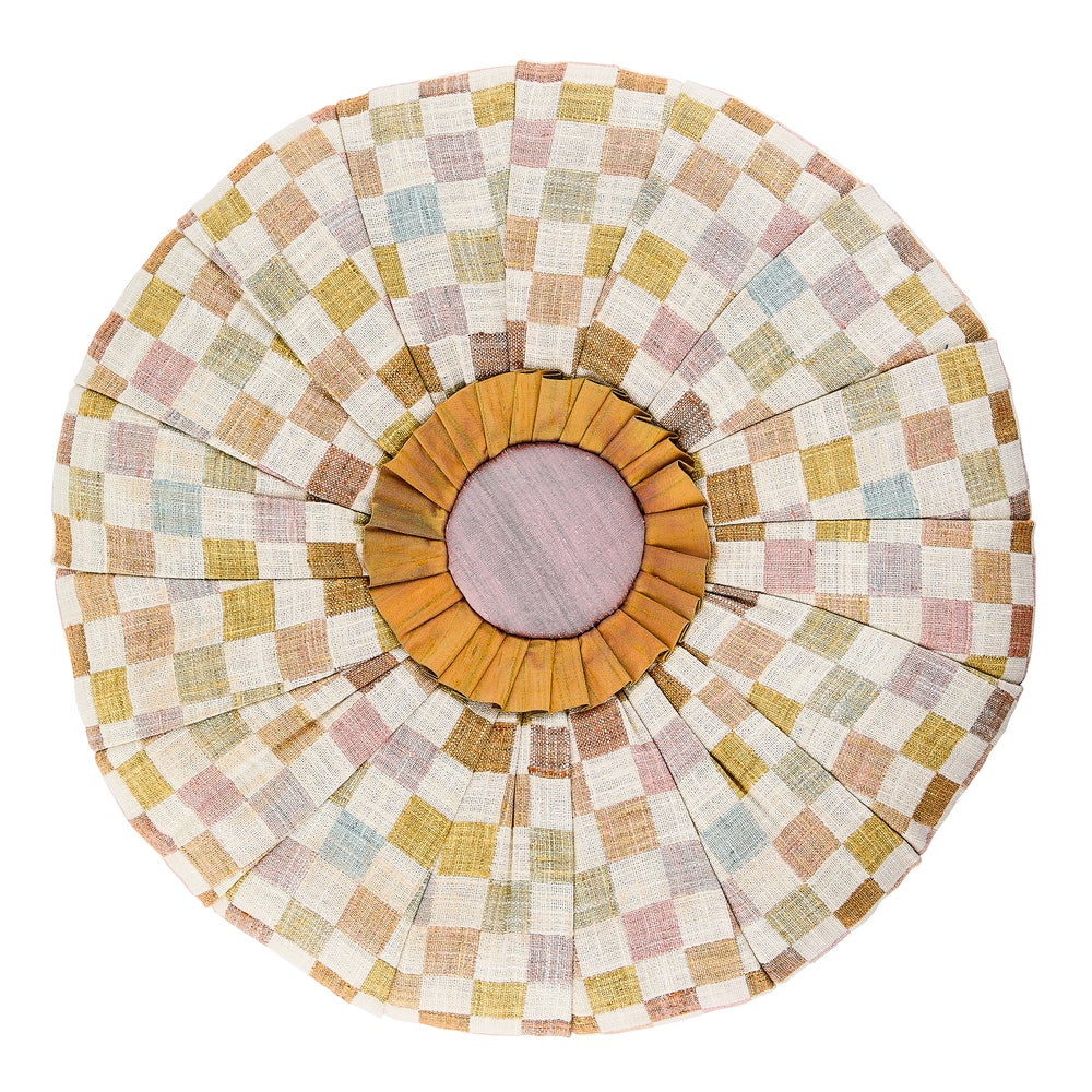 Confetti Check Tuffet mackenzie-childs Panama imagen 1 Confetti Check Tuffet mackenzie-childs Panama imagen 1