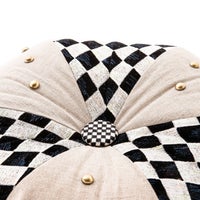 Diamond and Dot Footstool