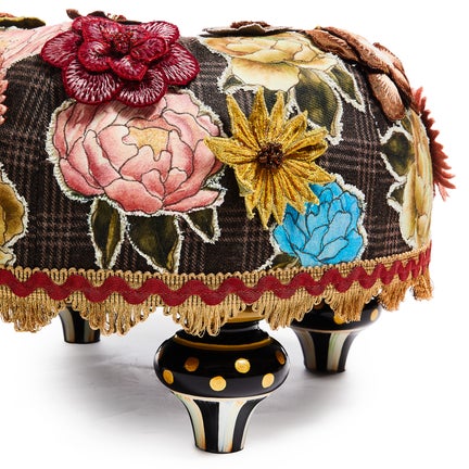 Field Study Floral Tufted Footstool