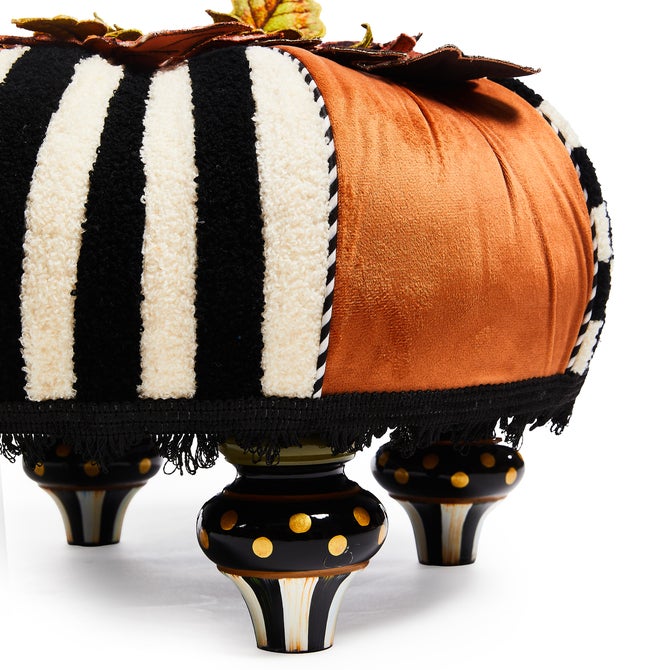 Harvest Check & Stripe Tufted Footstool image number 2