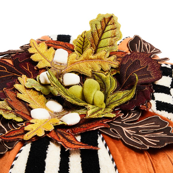 Harvest Check & Stripe Tufted Footstool image number 3