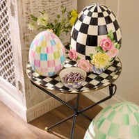 Courtly Check Enamel Tilt Accent Table