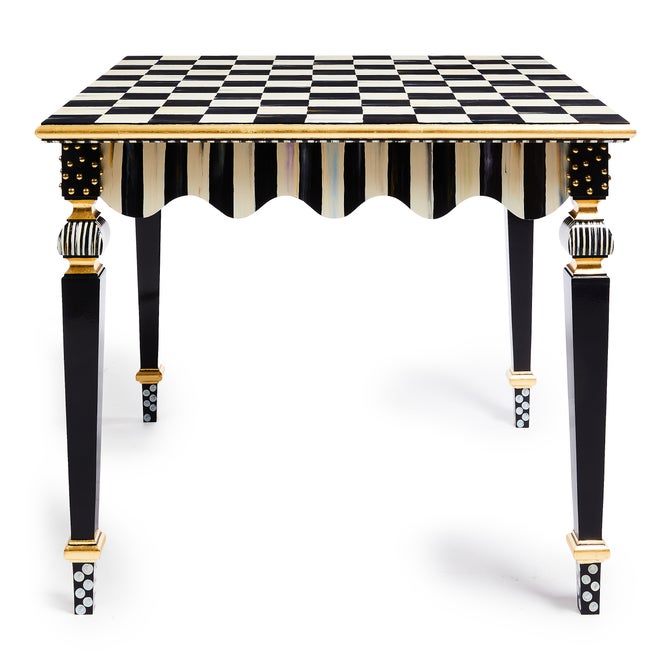 Courtly Check & Stripe Game Table image number 1