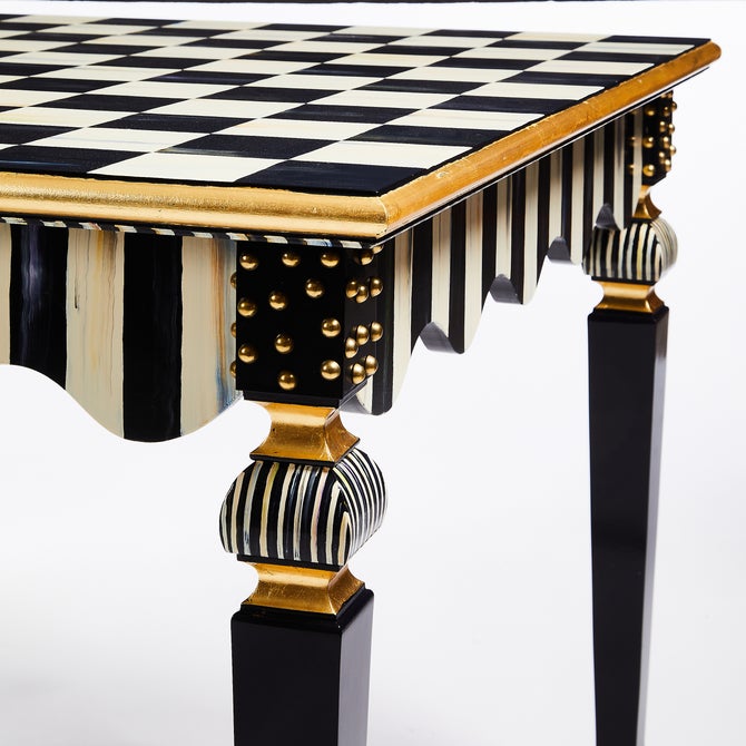 Courtly Check & Stripe Game Table image number 2