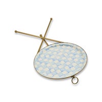 Sky Check Enamel Tilt Accent Table