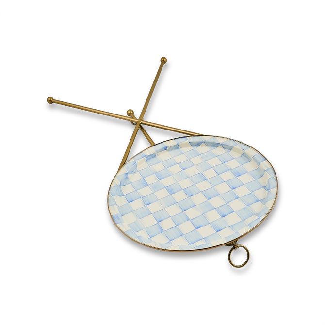 Sky Check Enamel Tilt Accent Table image number 3