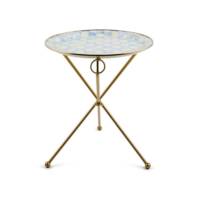Sky Check Enamel Tilt Accent Table image number 0