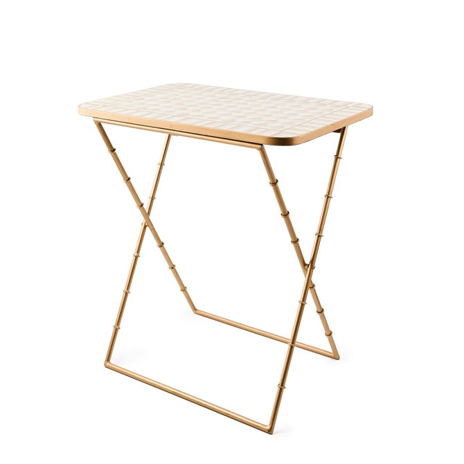 Mocha Check Cocktail Trays, Set of 4 image number 2
