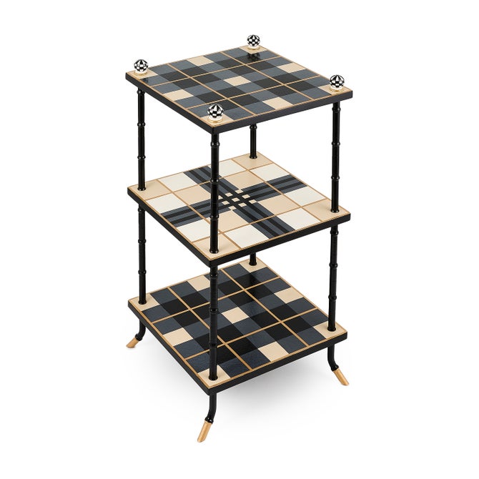 Mad for Plaid 3-Tier Table image number 0