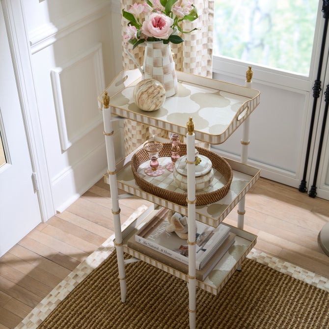 Mocha 3-Tier Tray Table image number 1
