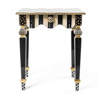 Courtly Check & Stripe Side Table