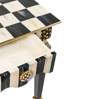 Courtly Check & Stripe Side Table