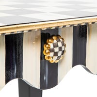 Courtly Check & Stripe Side Table