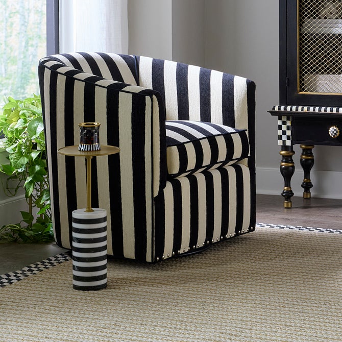Priorities Round Stripe Side Table image number 1