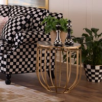 Courtly Basket Accent Table
