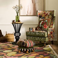 Courtly Check Pedestal Accent Table