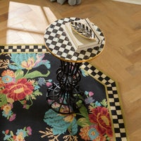 Courtly Check Pedestal Accent Table