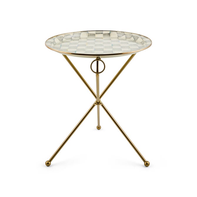 Sterling Check Enamel Tilt Accent Table image number 0